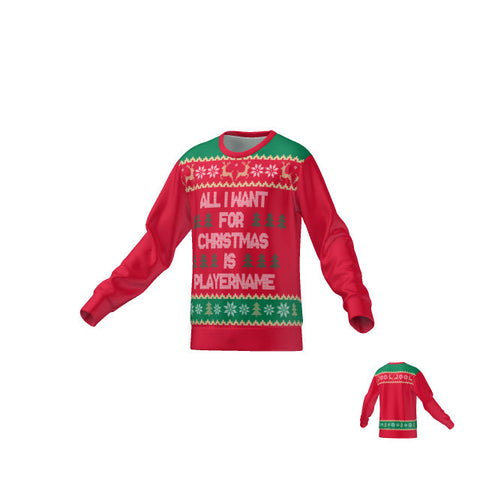 ALL I WANT FOR CHRISTMAS - SWEATER - RED
