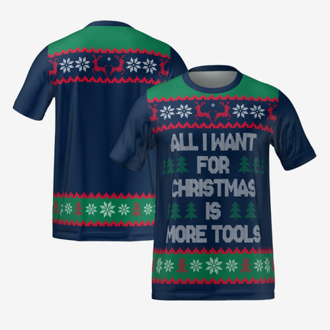 ALL I WANT FOR CHRISTMAS T-SHIRT - NAVY
