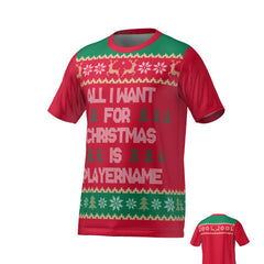ALL I WANT FOR CHRISTMAS T-SHIRT - RED