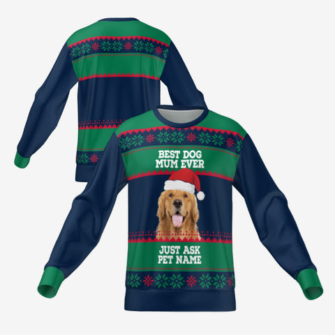 BEST DOG MUM EVER SWEATER - NAVY