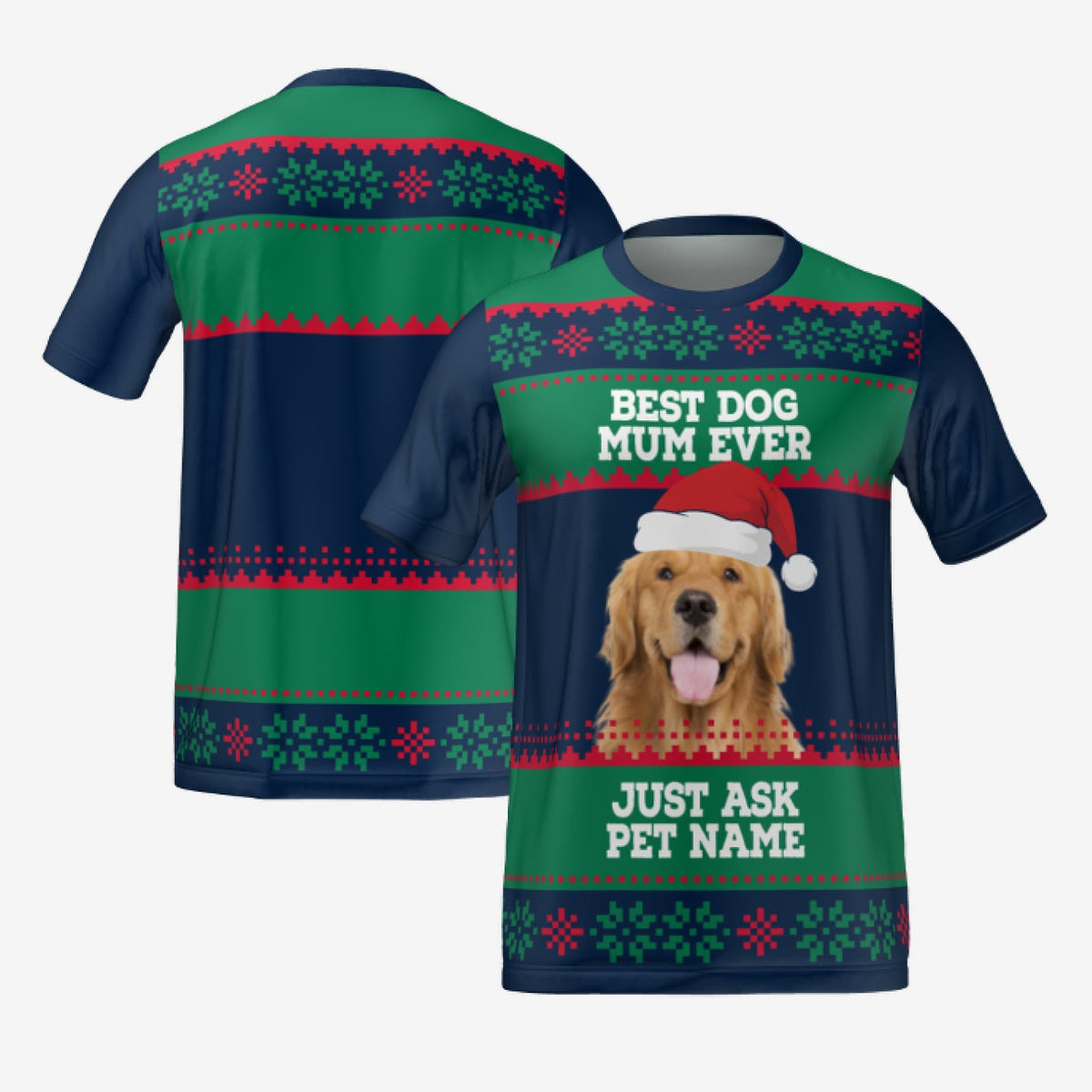 BEST DOG MUM EVER T-SHIRT - NAVY