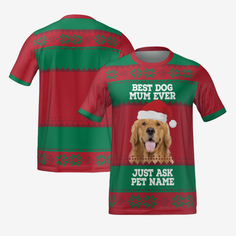 BEST DOG MUM EVER T-SHIRT - RED