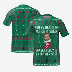 COCK IN A SOCK T-SHIRT - GREEN