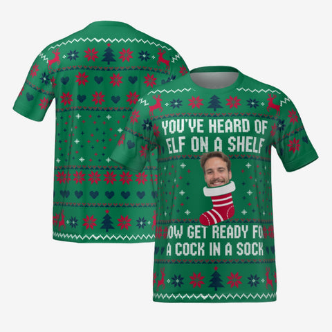 COCK IN A SOCK T-SHIRT - GREEN