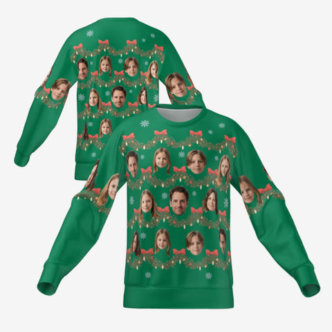 FESTIVE FAMILY SWEATER - GREEN