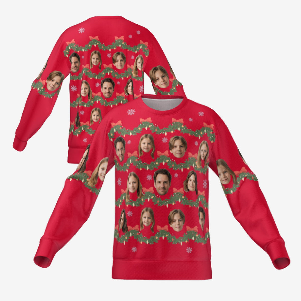 FESTIVE FAMILY SWEATER - RED