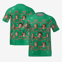 FESTIVE FAMILY T-SHIRT - GREEN