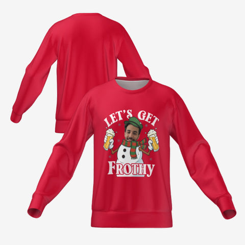 LET'S GET FROTHY SWEATER - RED