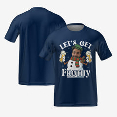 LET'S GET FROTHY T-SHIRT - NAVY