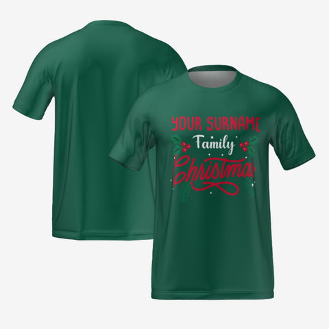 MY FAMILY CHRISTMAS T-SHIRT - GREEN