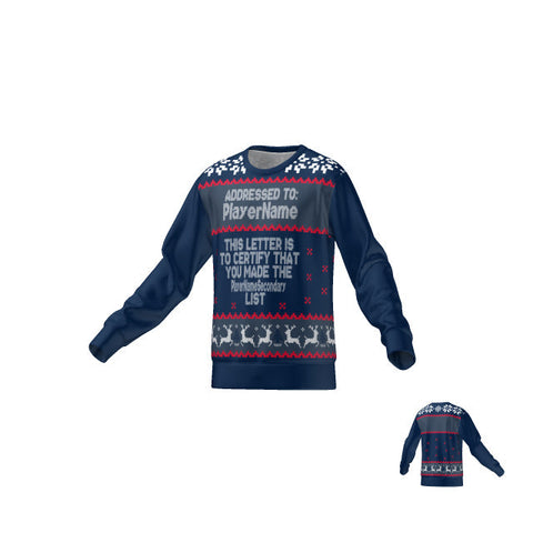 NAUGHTY NICE LIST SWEATER - NAVY