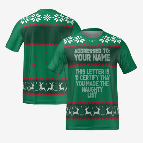 NAUGHTY NICE LIST T-SHIRT - GREEN