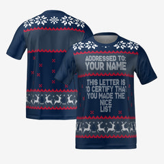 NAUGHTY NICE LIST T-SHIRT - NAVY