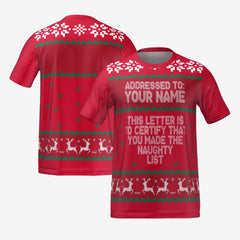 NAUGHTY NICE LIST T-SHIRT - RED
