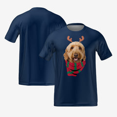 REINDEER PET T-SHIRT - NAVY