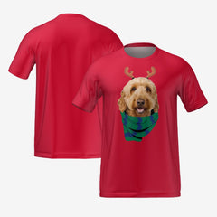REINDEER PET T-SHIRT - RED