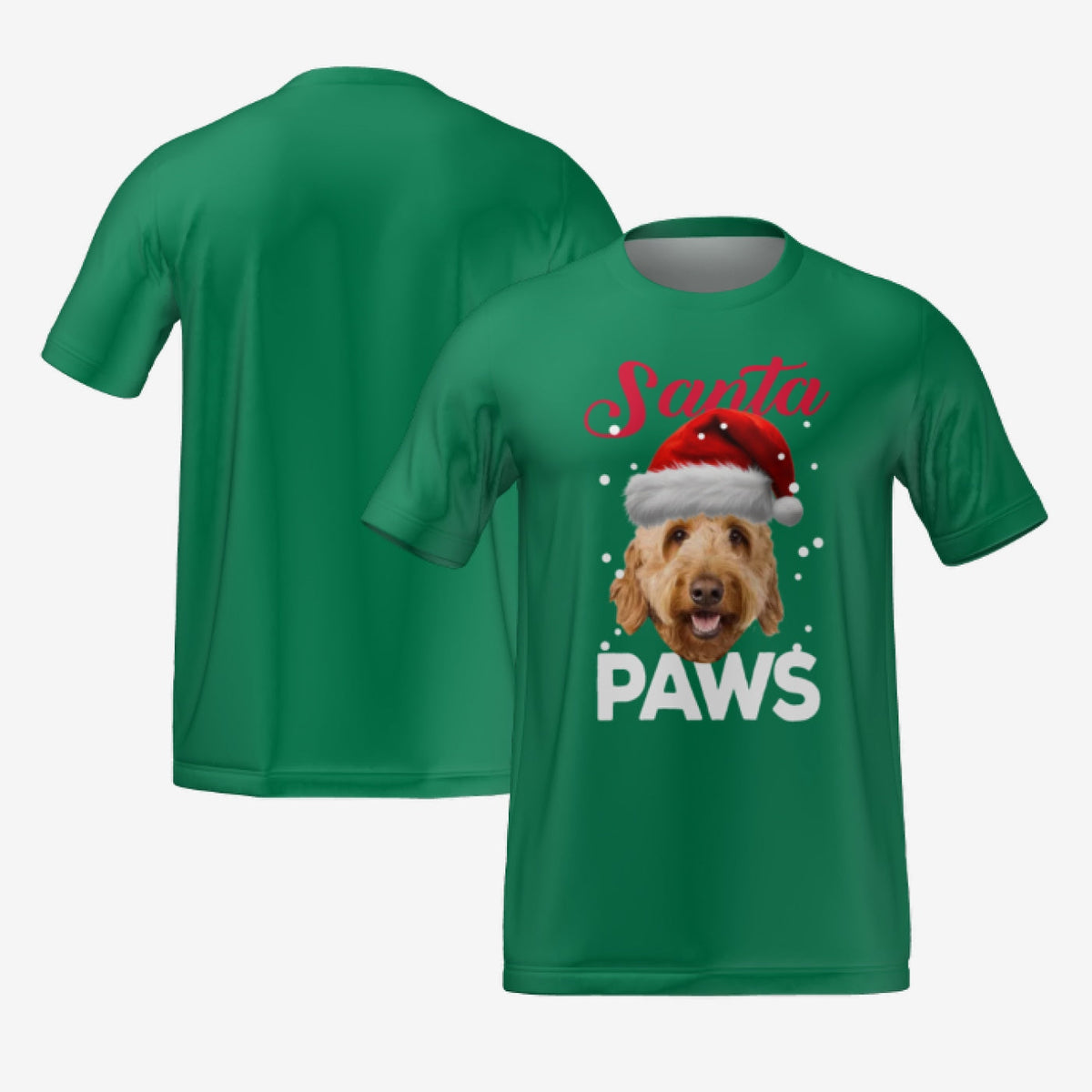 SANTA PAWS T-SHIRT - GREEN