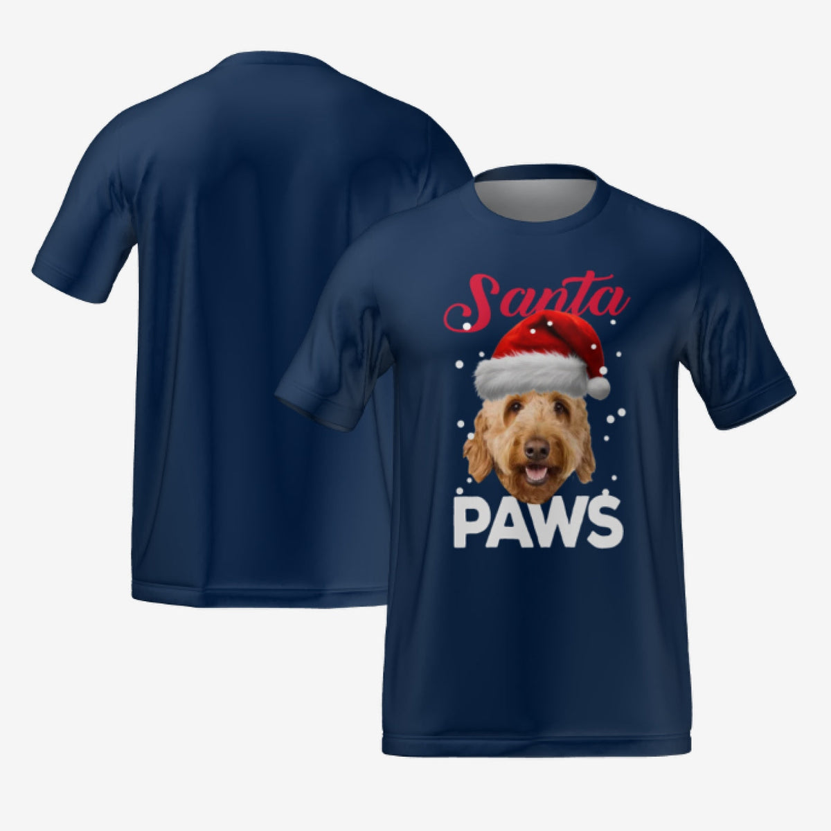 SANTA PAWS T-SHIRT - NAVY