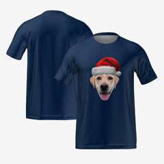 SANTA PET T-SHIRT - NAVY