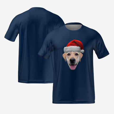 SANTA PET T-SHIRT - NAVY