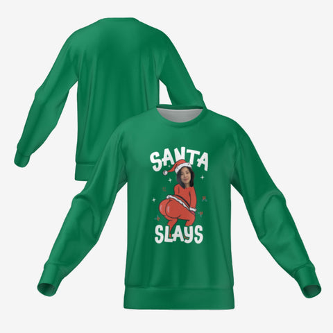 SANTA SLAYS SWEATER - GREEN