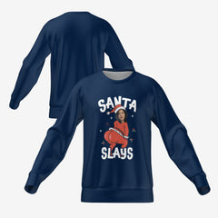 SANTA SLAYS SWEATER - NAVY