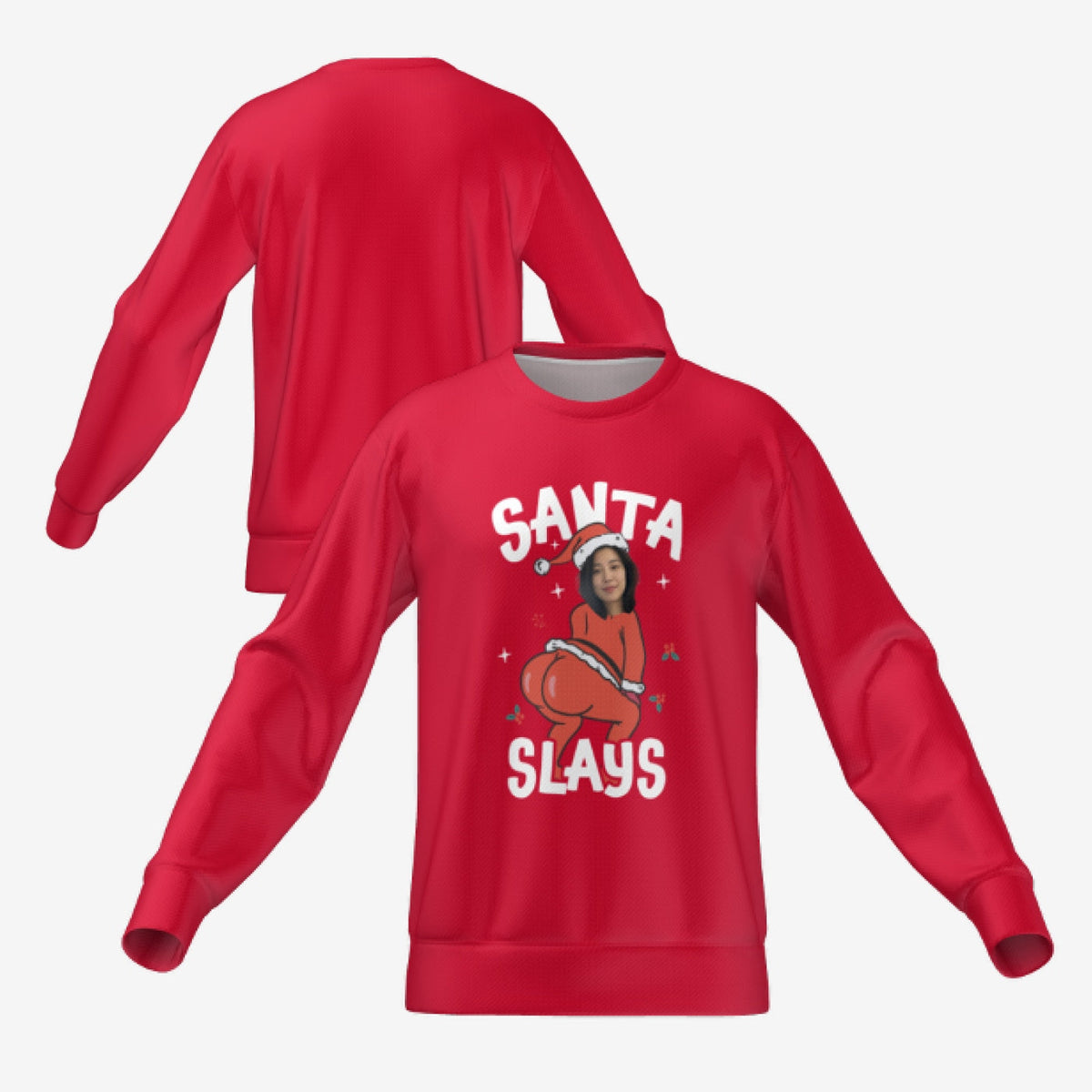 SANTA SLAYS SWEATER - RED